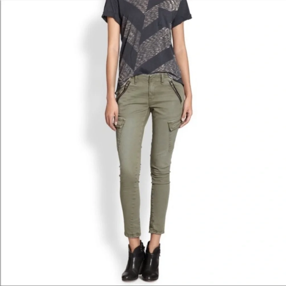 Rag & Bone Skinny Khaki Green Cargo Pants - Picture 4 of 12